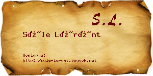 Süle Lóránt névjegykártya
