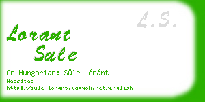 lorant sule business card