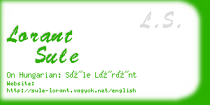 lorant sule business card